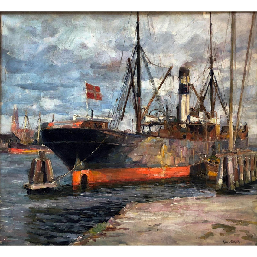 Harry Shultz - "Ship in Harbor"